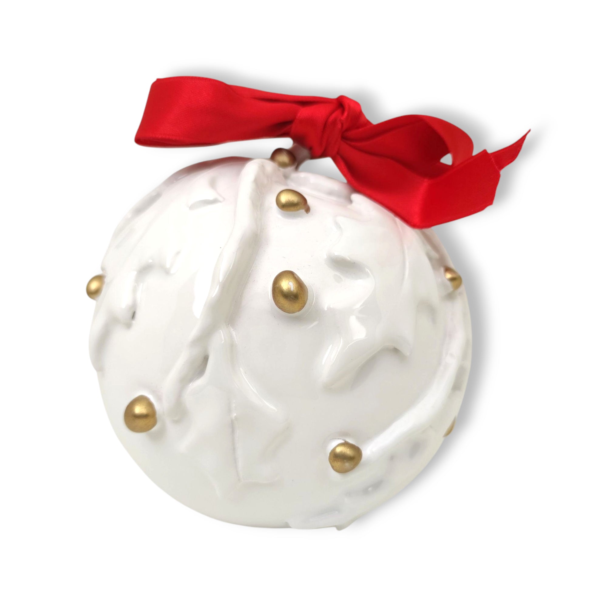Porzellan-Weihnachtskugel, Capodimonte, 11 cm