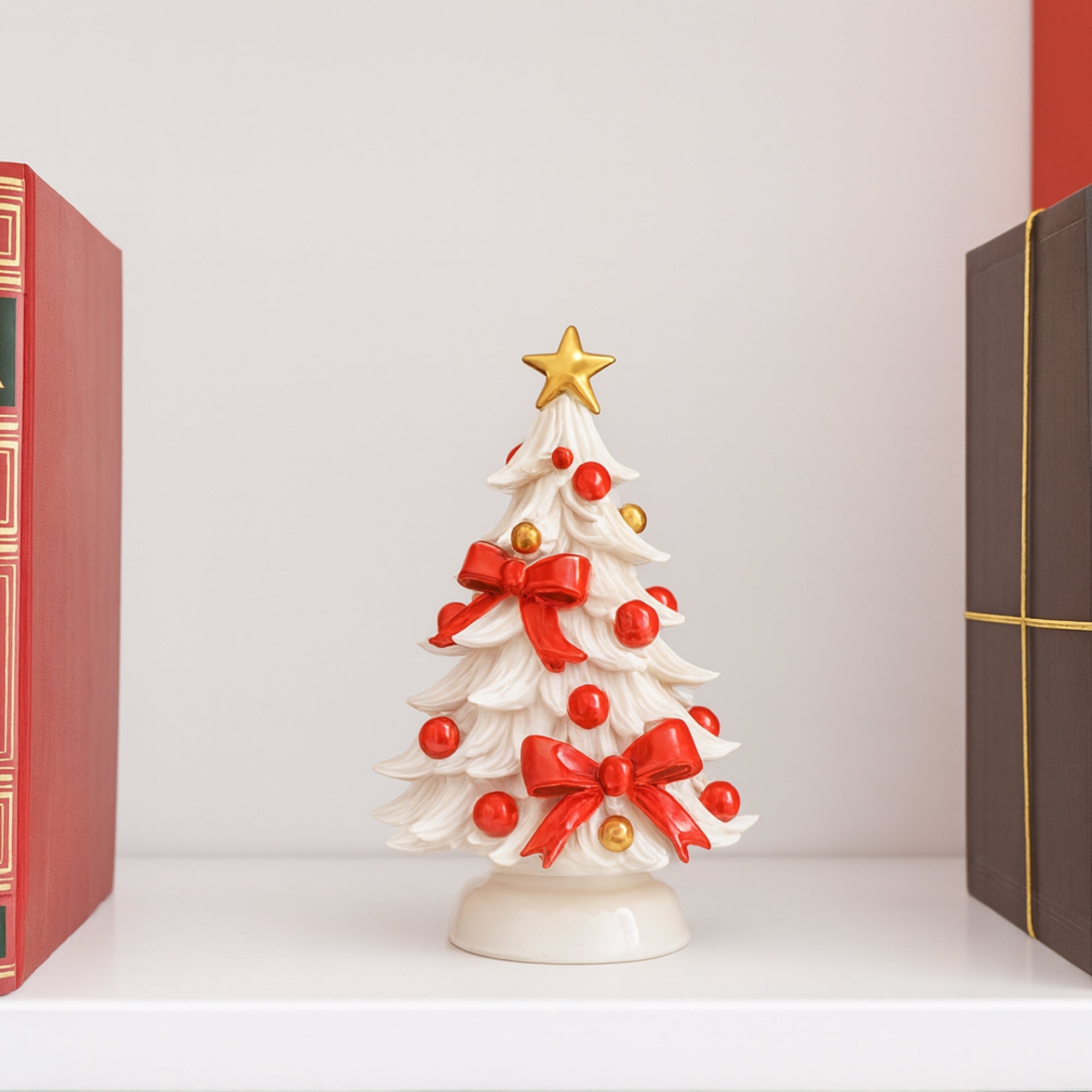 Capodimonte Porcelain Tree with Poinsettias