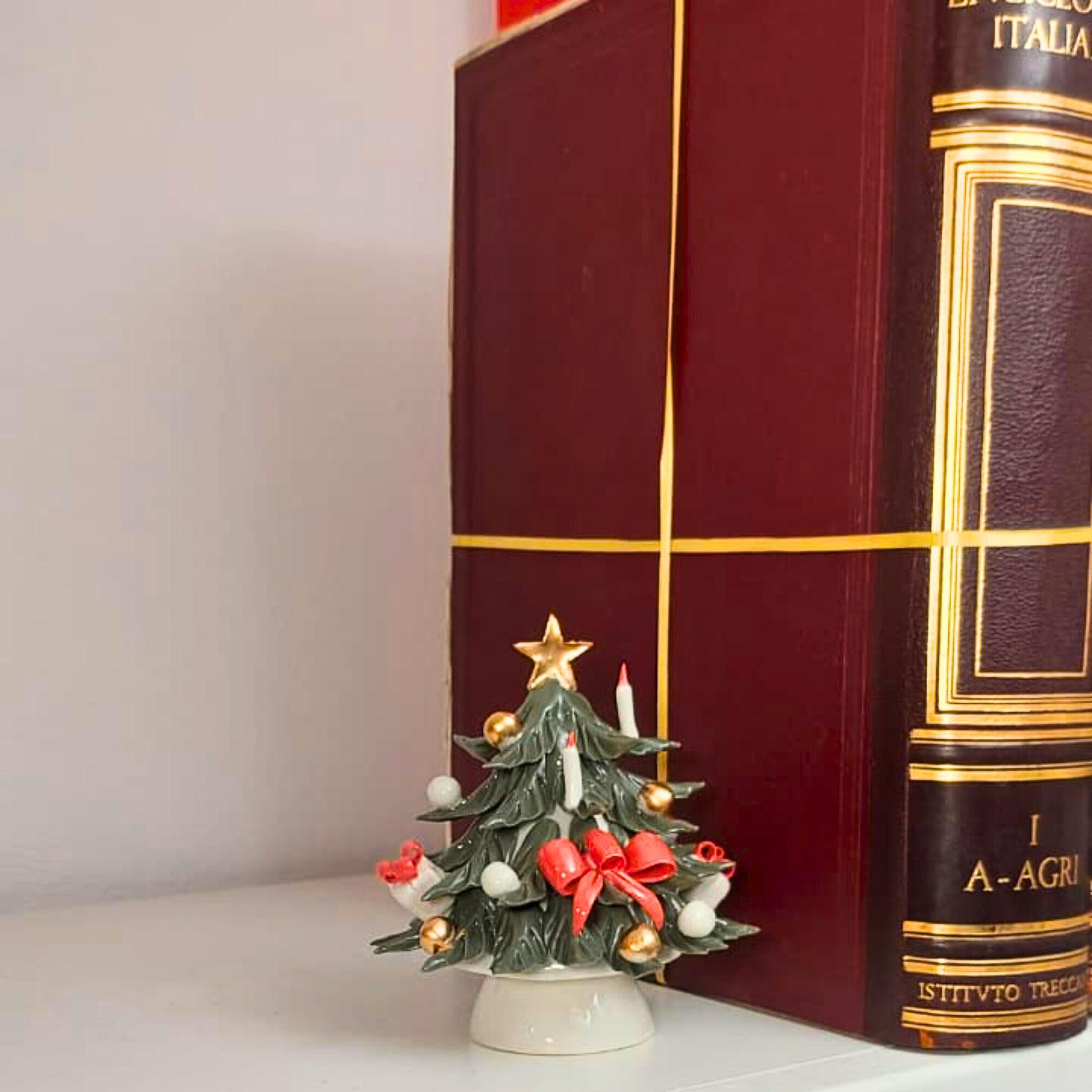Capodimonte Porcelain Tree with Poinsettias
