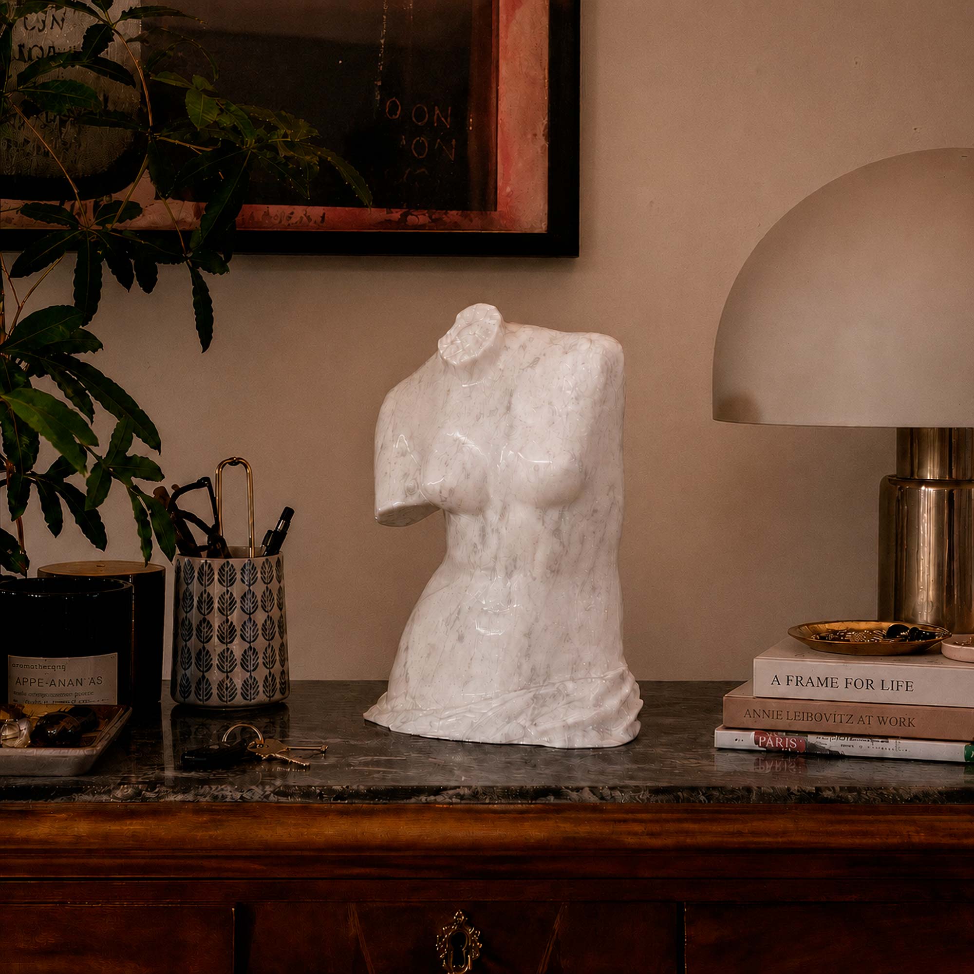 Fragmento de Venus – de la Venus de Milo - Escultura en Mármol de Carrara
