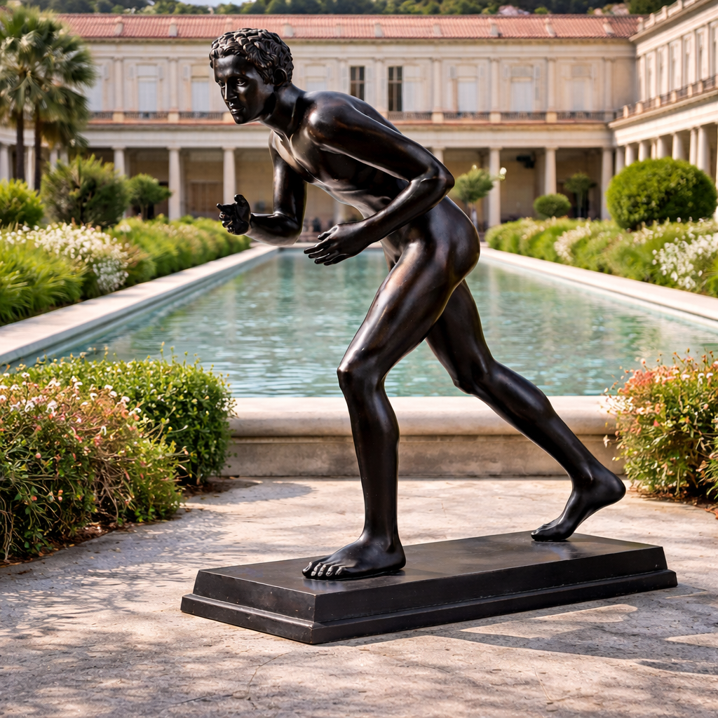 Coureur de bronze - Statue de la Villa dei Papiri à Herculanum