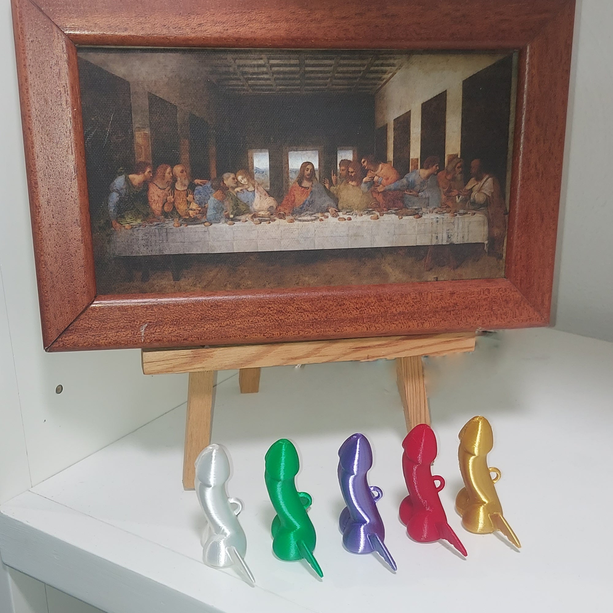 Fallo Alato “Fascinus” tipico dell'arte erotica di Pompei - Stampa 3D con magnete