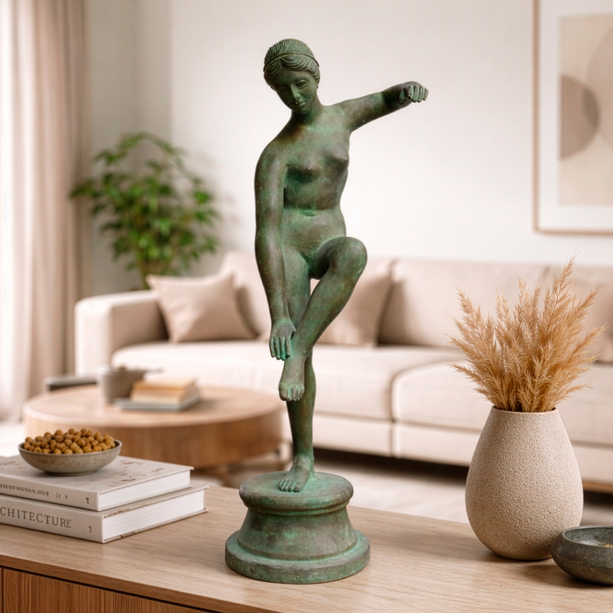 Vénus au bain - Grande statue en bronze