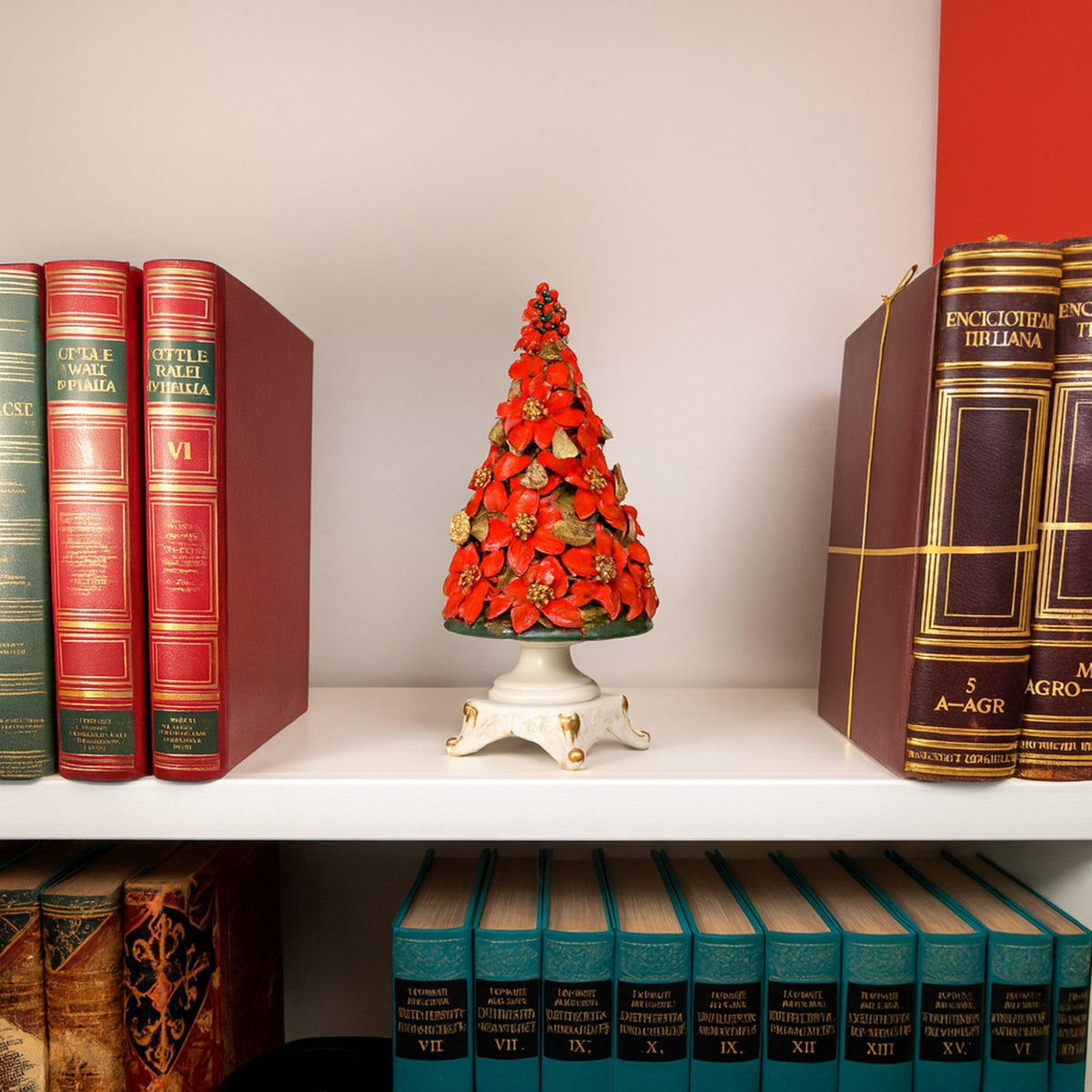 Sapin de Noël en porcelaine Capodimonte Étoiles de Noël