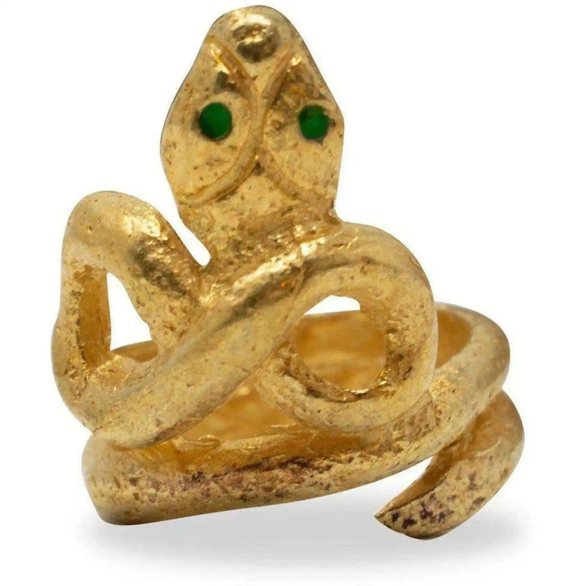 Pompeii intertwined snake ring plated with gold