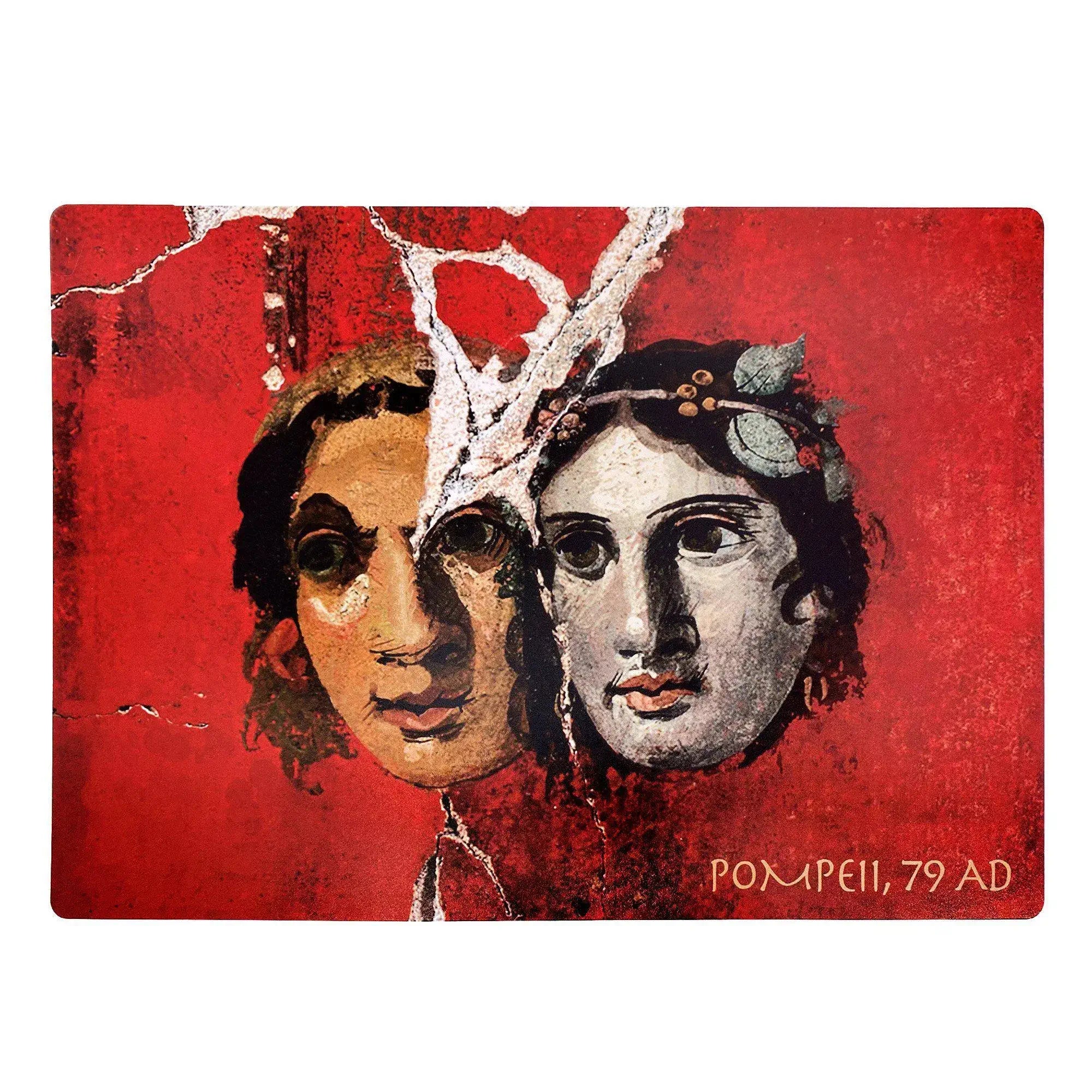 Tovaglietta in PVC con decorazione Le Maschere di Pompei – design artistico ispirato agli affreschi pompeiani