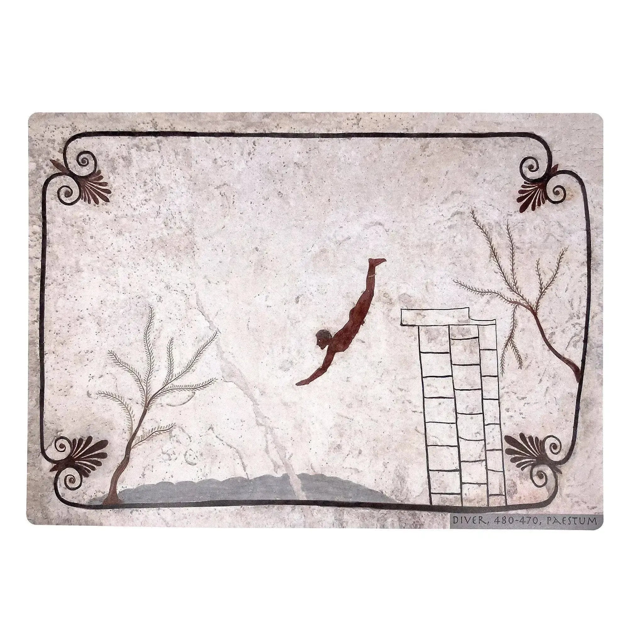 artistic print placemat - The diver of Paestum