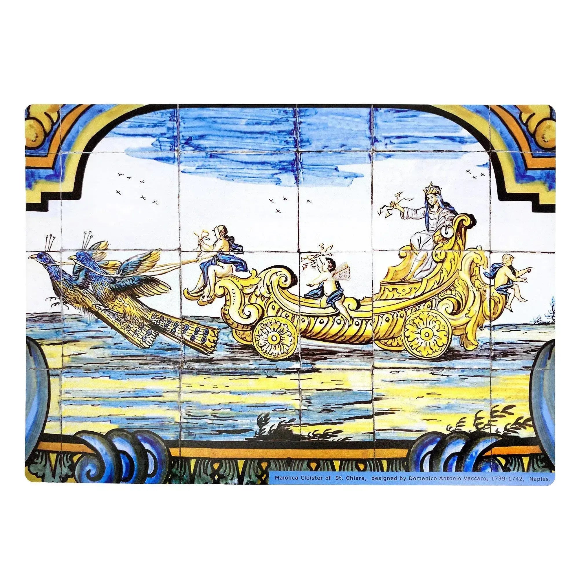 artistic print placemat - Chariot taken from the majolica of Santa Chiara