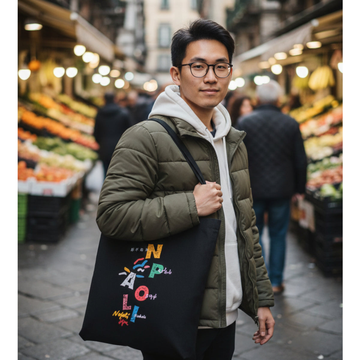 Colore&Calore Tasche mit abstraktem Design von Neapel