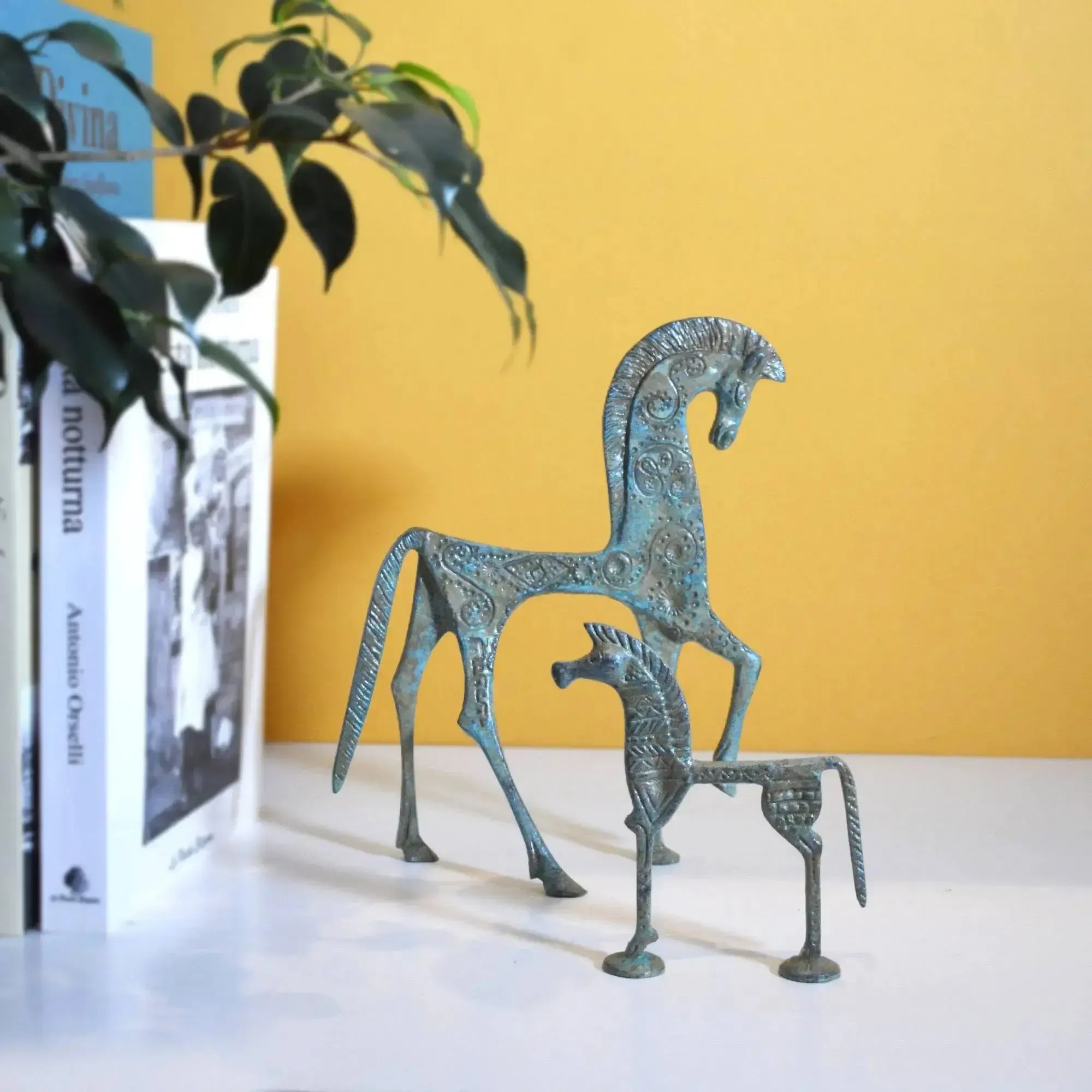Greek horse in bronze