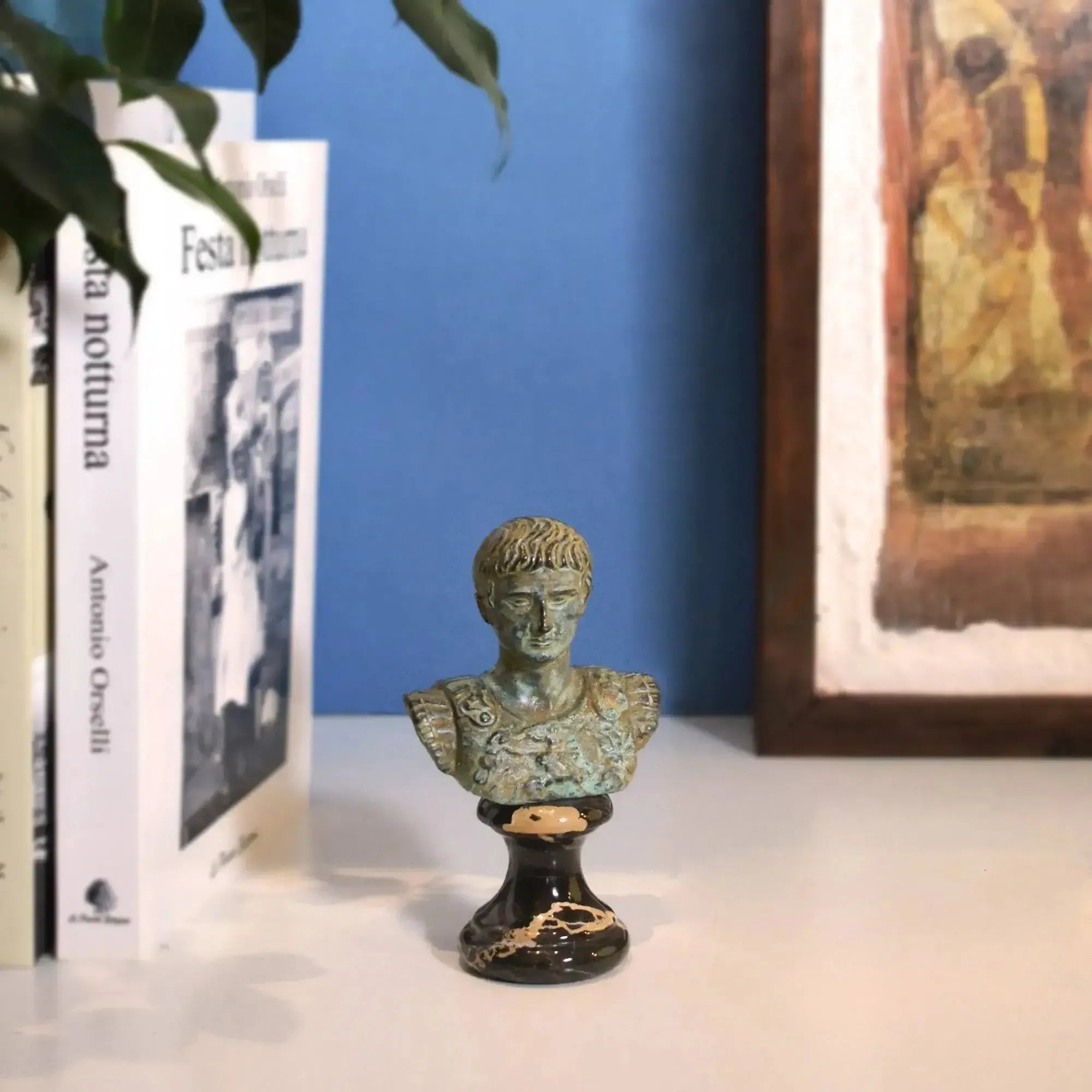 Busto in Bronzo dell'Imperatore Romano Augusto