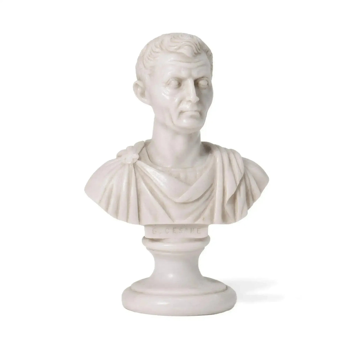 Marble bust of the greatest Roman emperor - Gaius Julius Caesar.