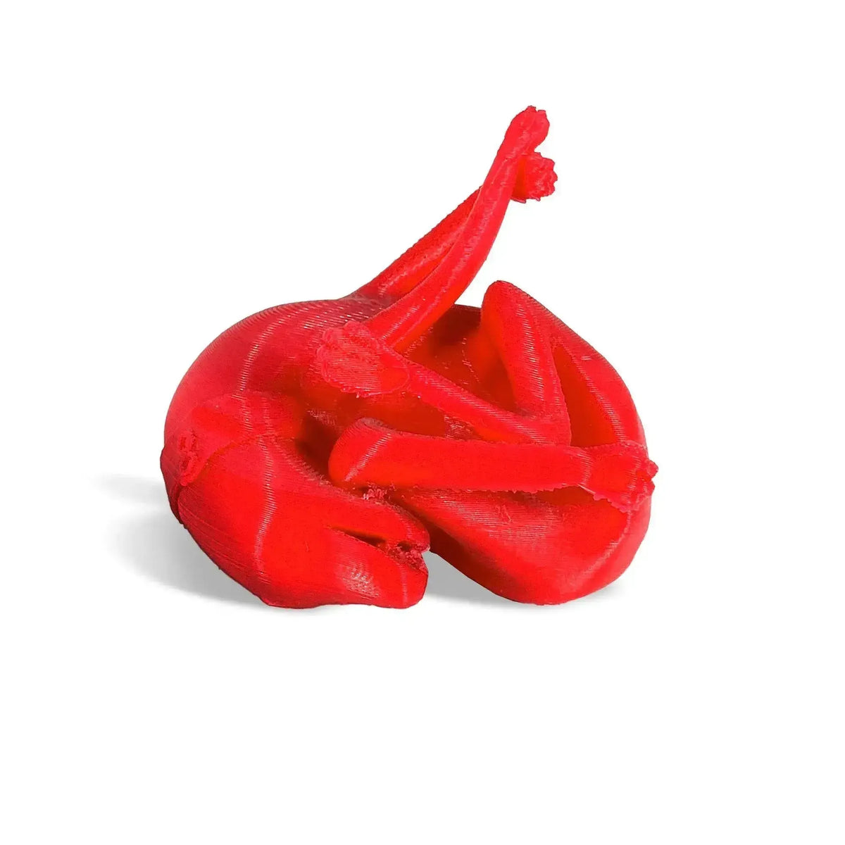 Moulage de chien de Pompéi imprimé en 3D rouge
