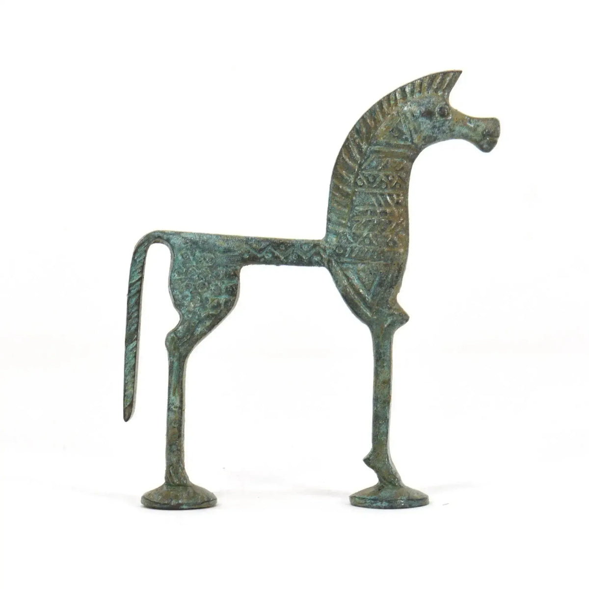 Bronze statuette depicting a Greek horse, small size