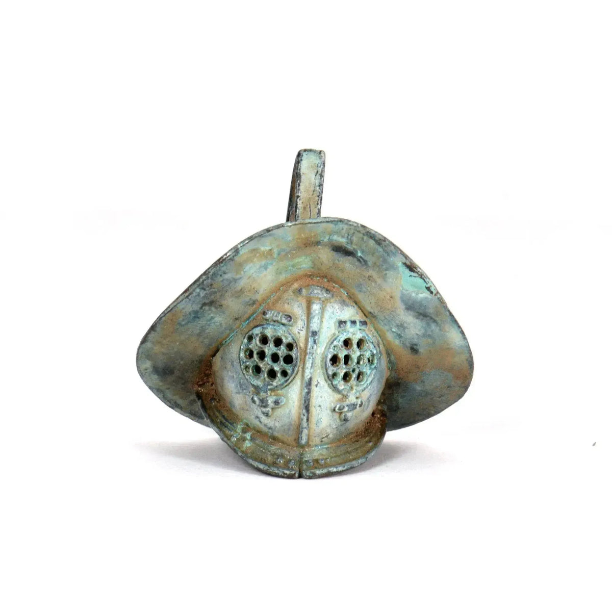 Roman Thracian gladiator helmet in bronze - Small statuette