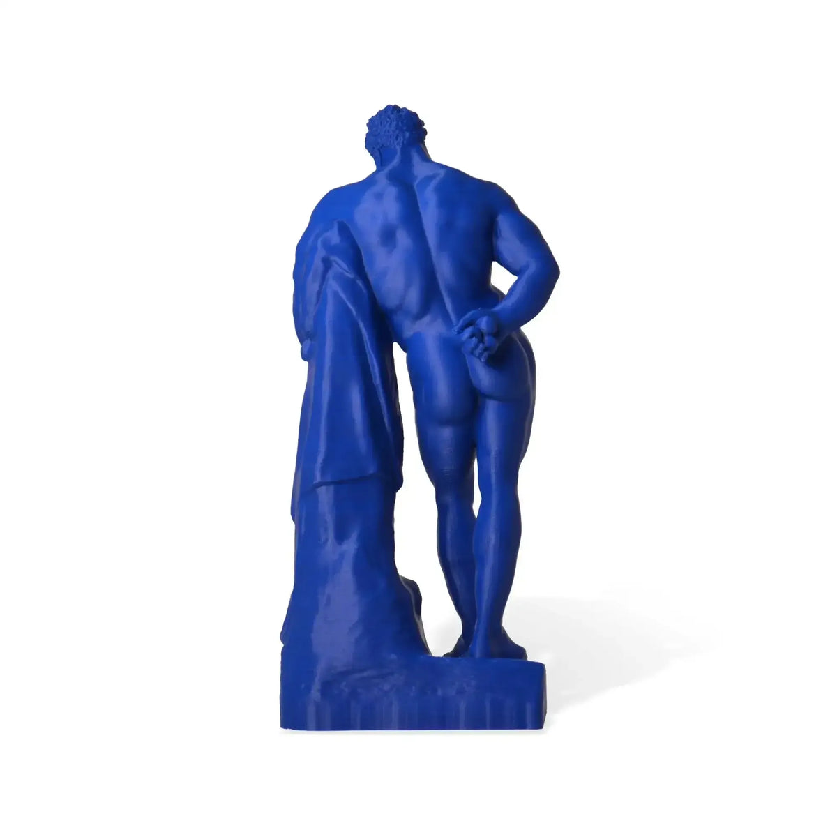 Three-dimensional statue of Heracles in PLA, blue color