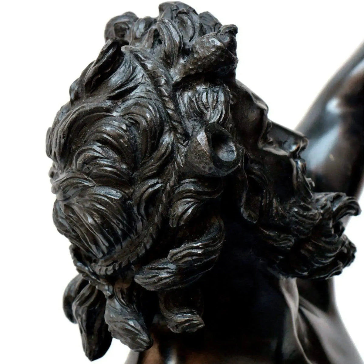 Dancing Faun, House of the Faun. Detail on the hair.