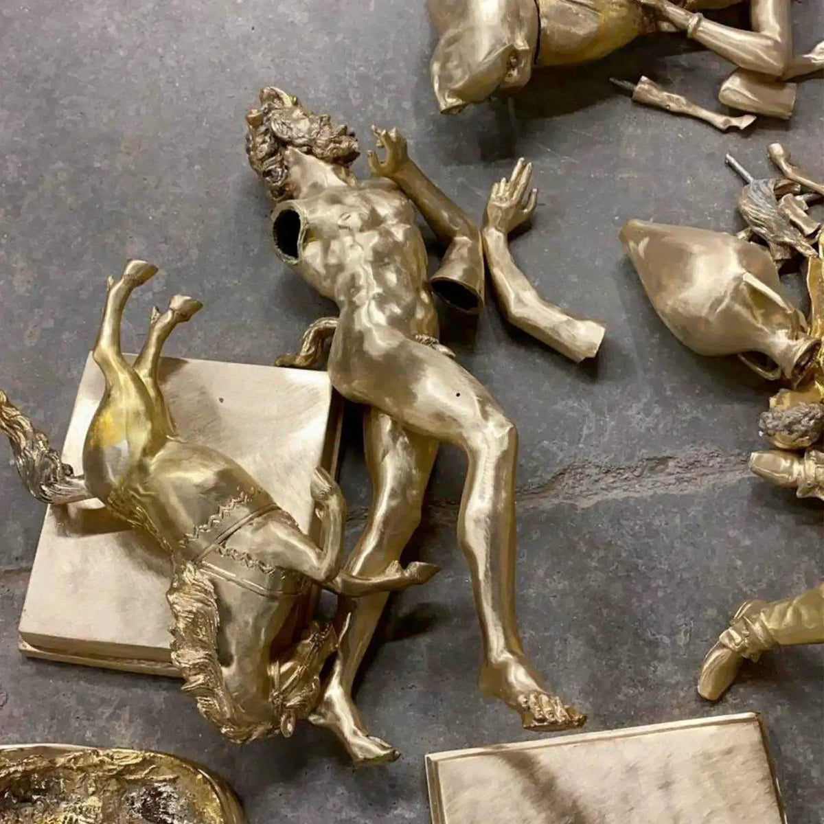 Production of our bronzes: dancing faun of Pompeii