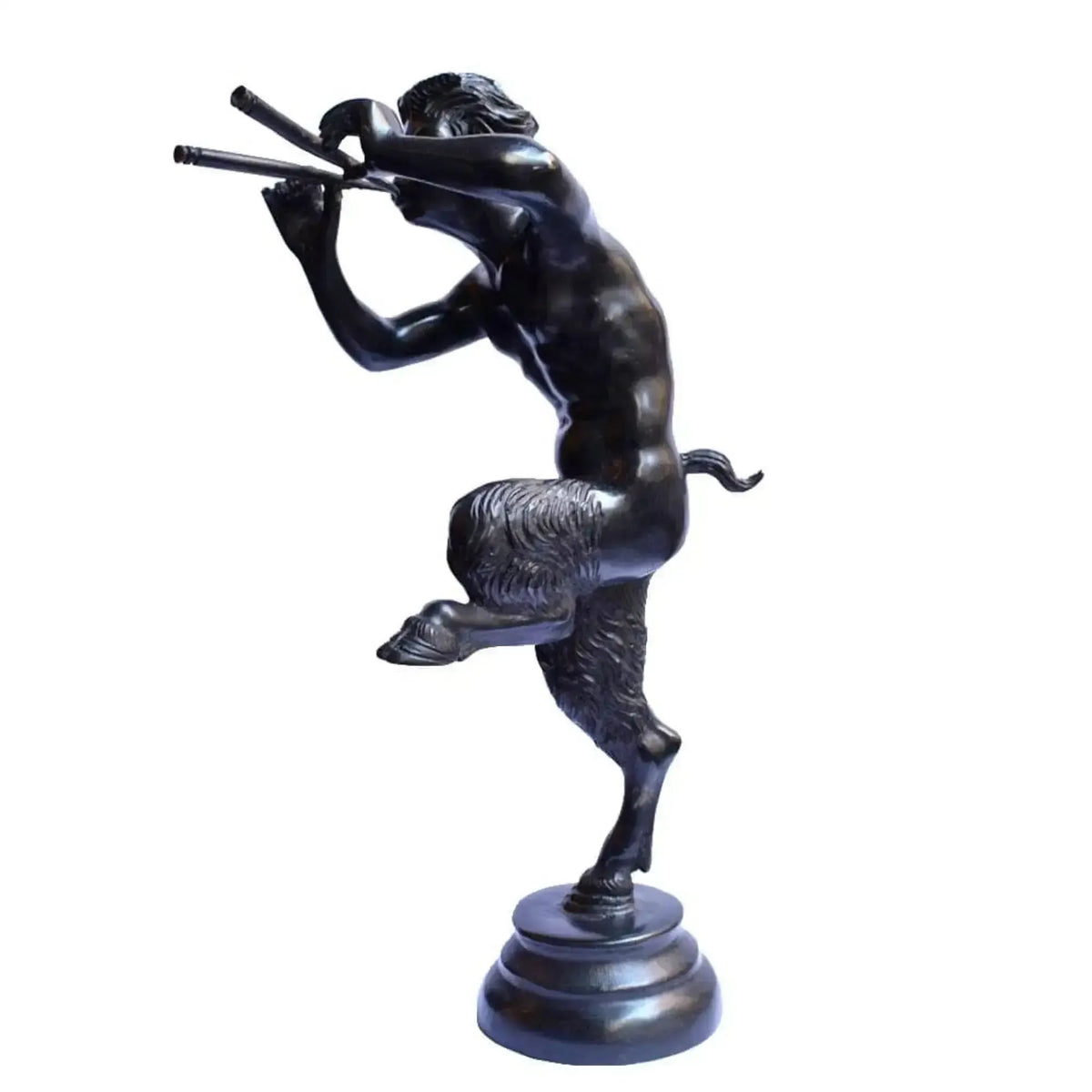 Faun bronze sculpture