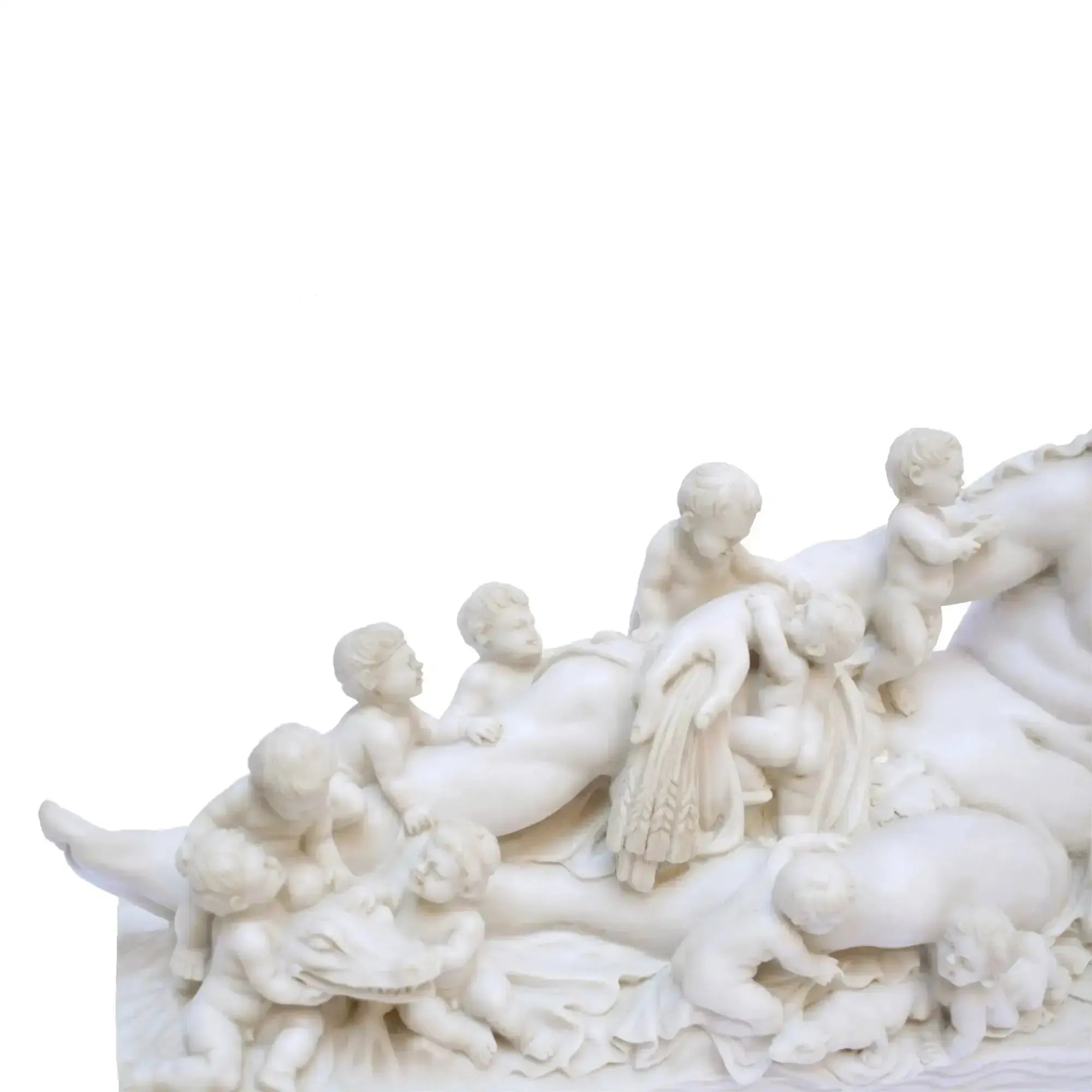 Estatua de mármol del dios Nilo en los museos vaticanos