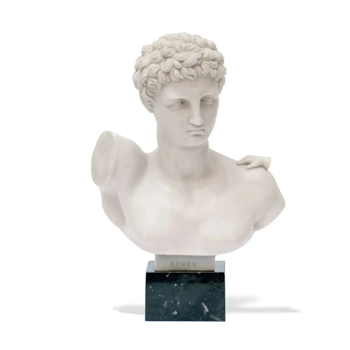 Classic Hermes Head Statue, Marble Artwork.