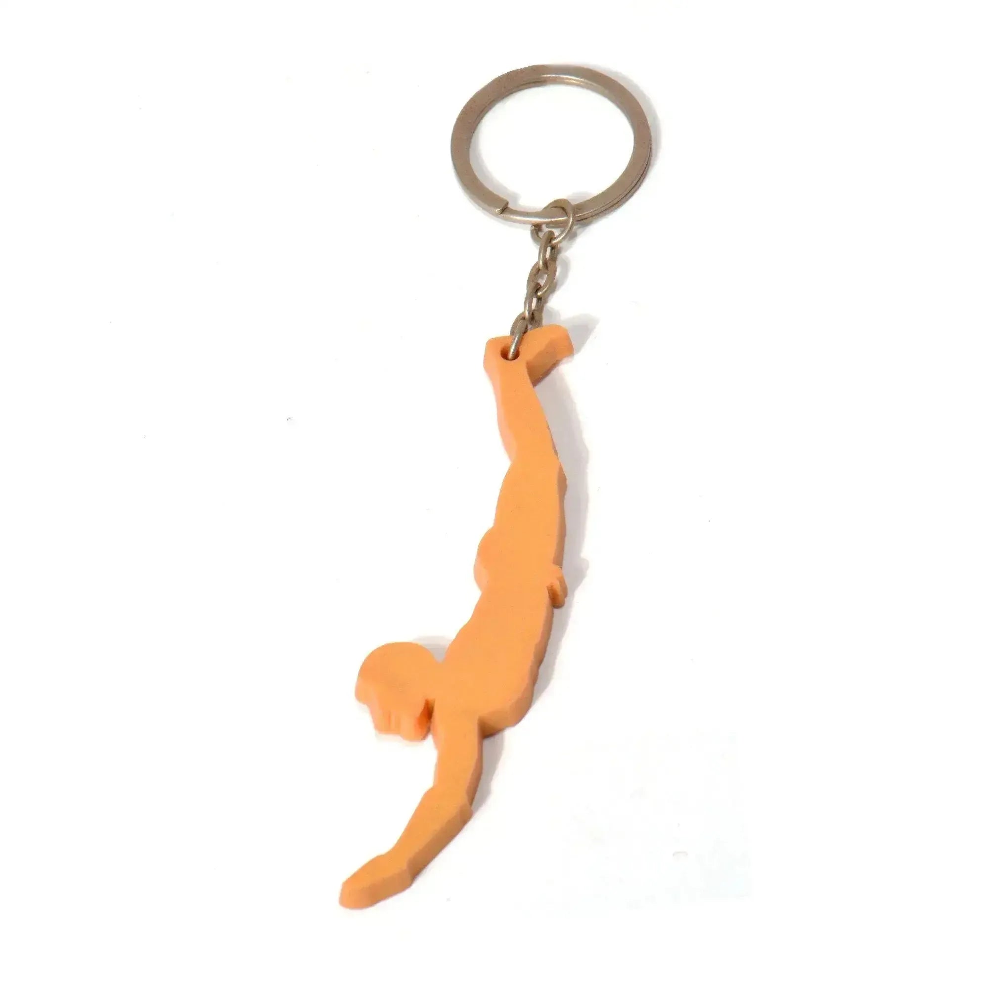 Gold Paestum diver key ring