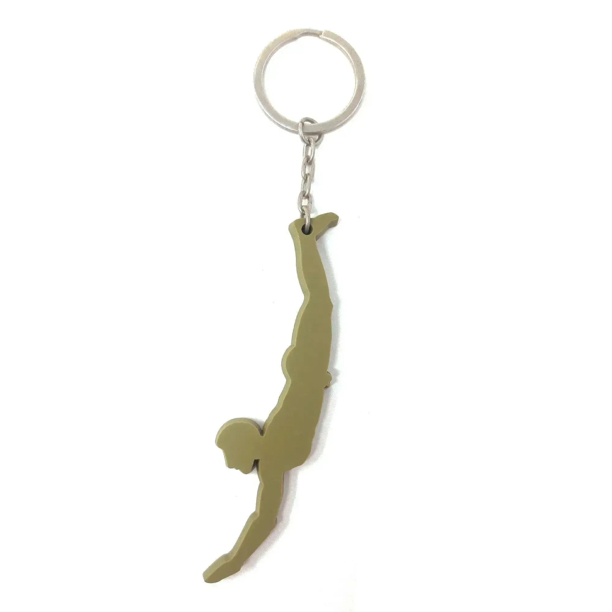 Olive green Paestum diver key ring