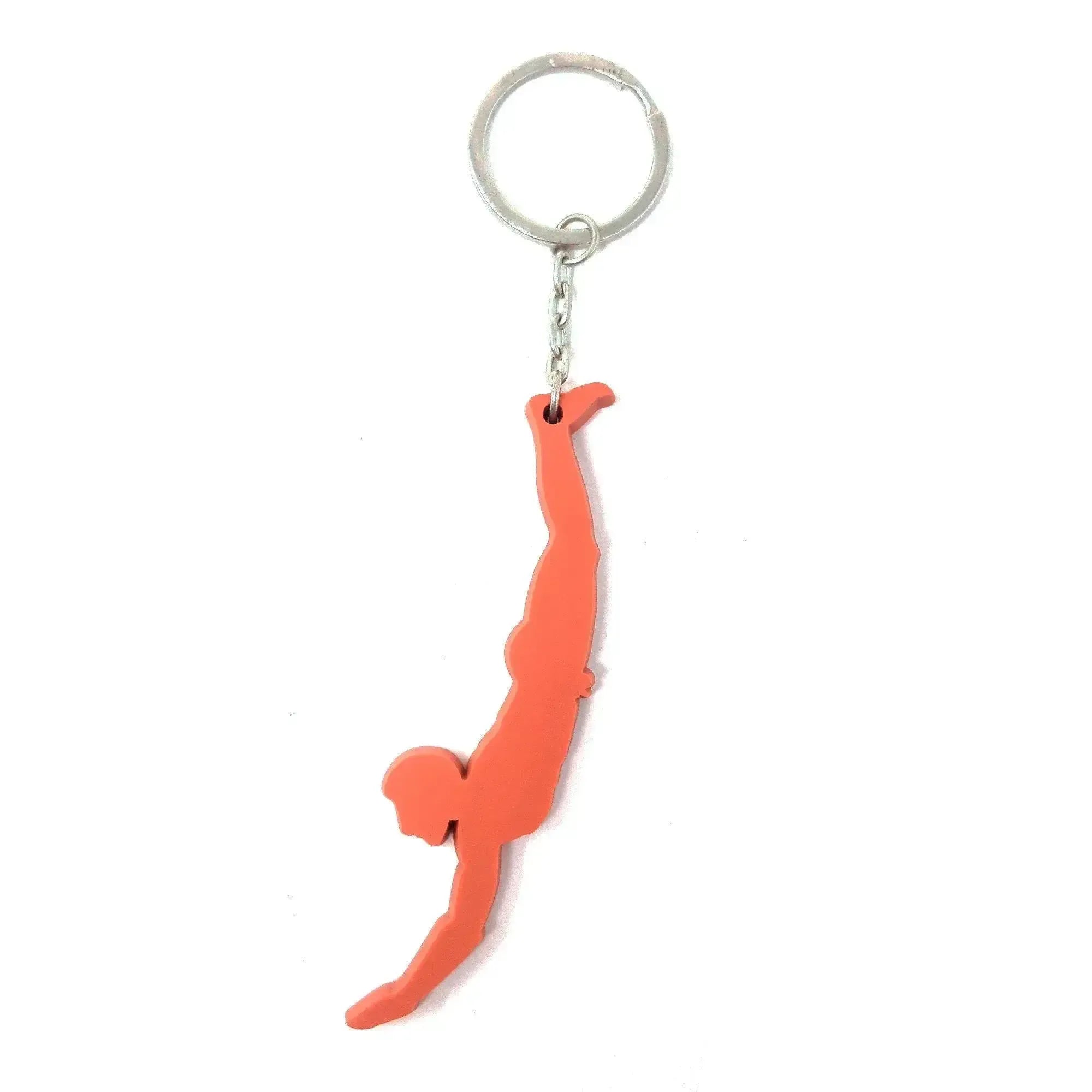 Orange Paestum diver key ring