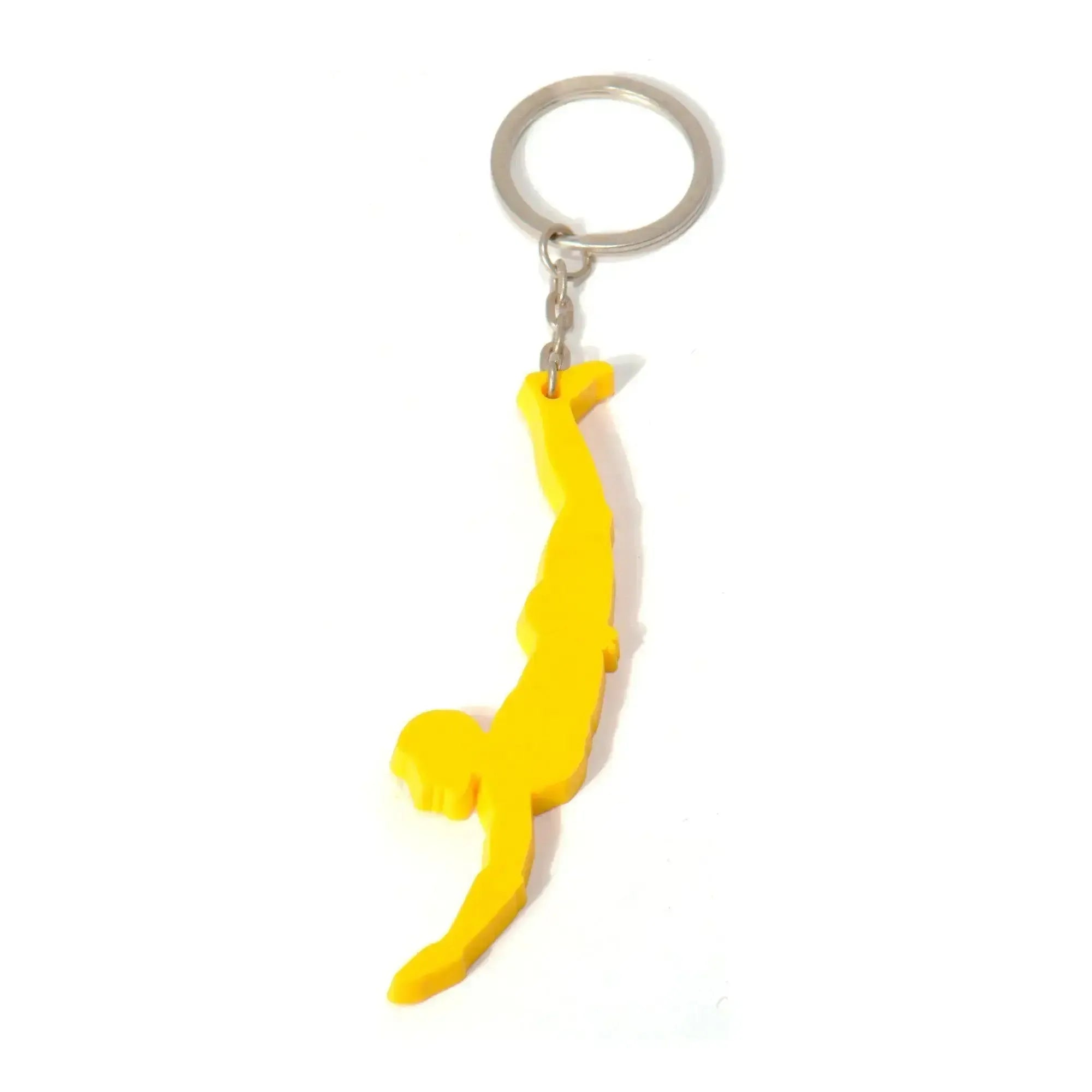 Yellow Paestum diver key ring