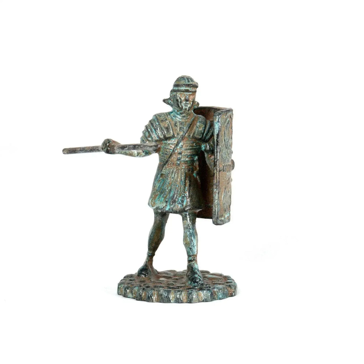 Roman legionary warrior, bronze statuette