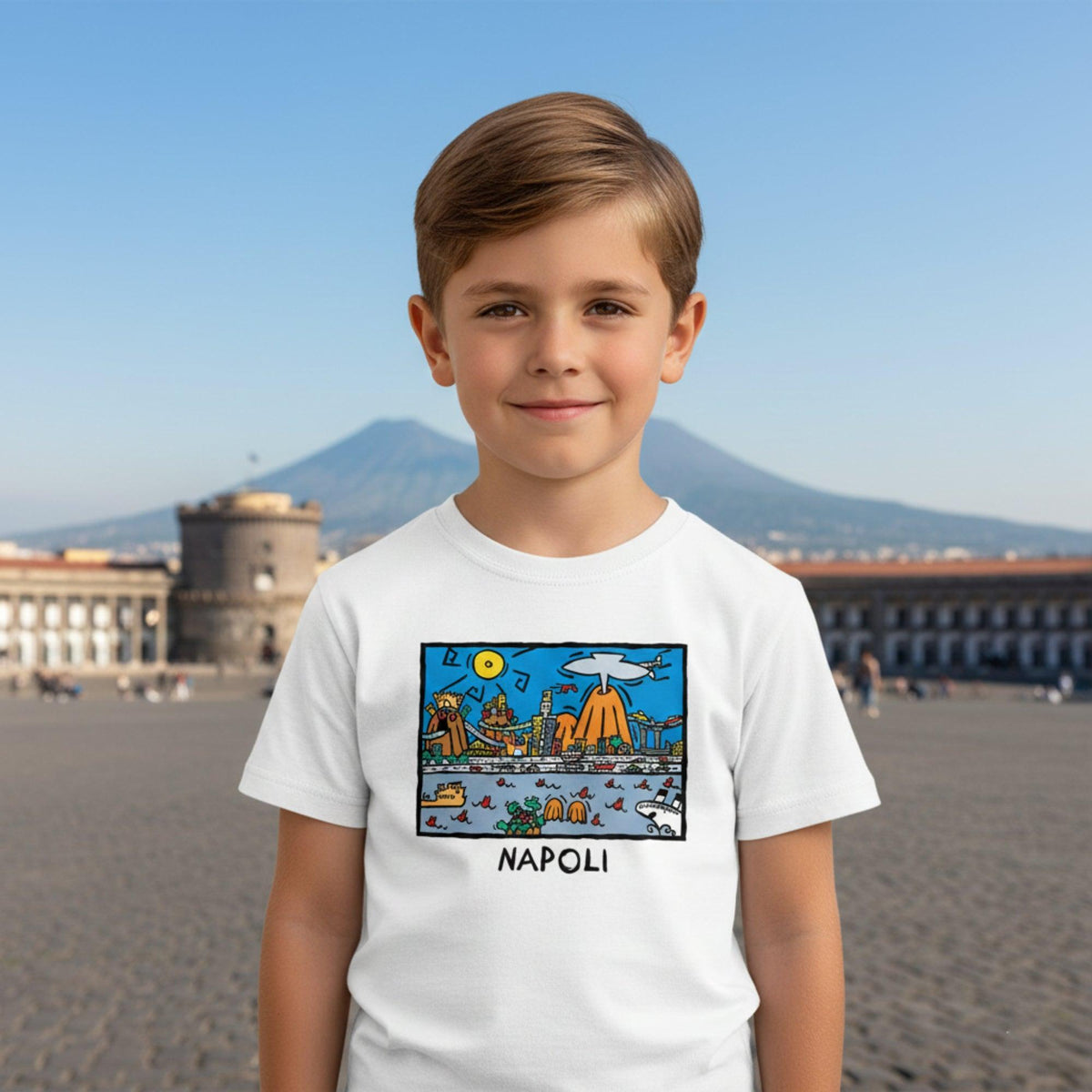 Kinder-T-Shirt Napoli Kunst von Alessandro Cocchia