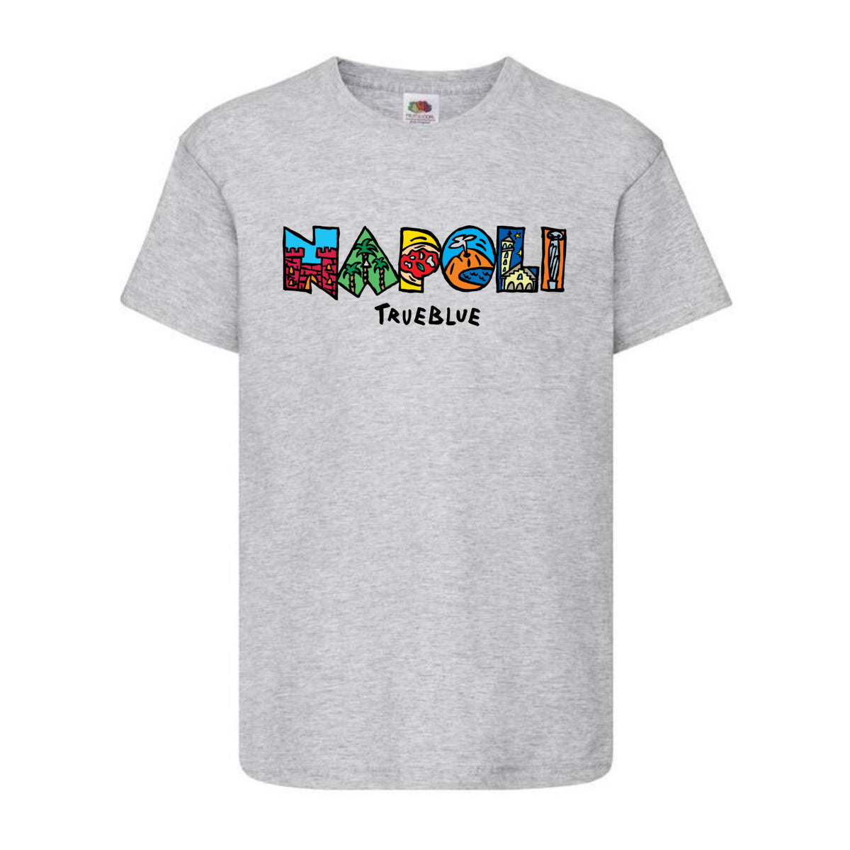 T-shirt enfant Colore&Calore Tempio True Bleu gris