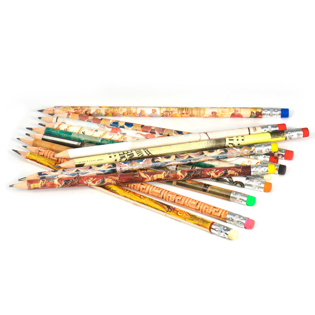 Crayon en bois avec gomme – Art grec, romain et italien | 16 variantes