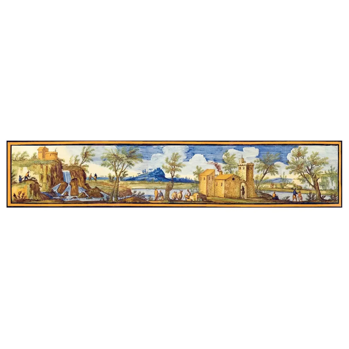 Table panel with Neapolitan majolica