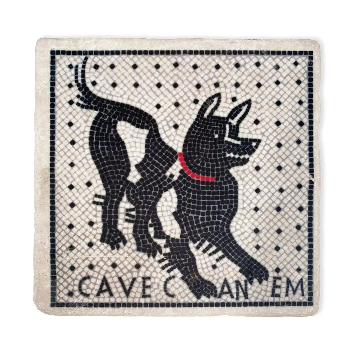 Entrance mosaic of a Pompeian house with the warning "Beware of the dog".
