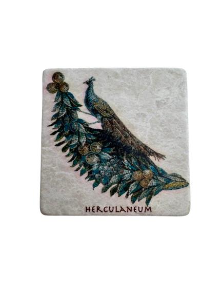 Peacock of Herculaneum - Marble Magnet