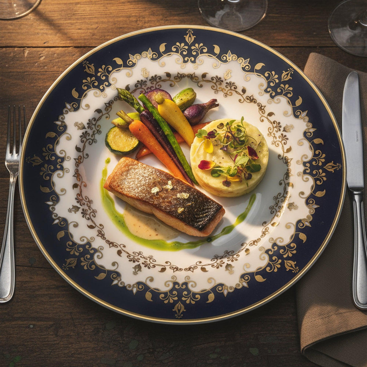 Capodimonte Porcelain Plate Set – Royal Collection
