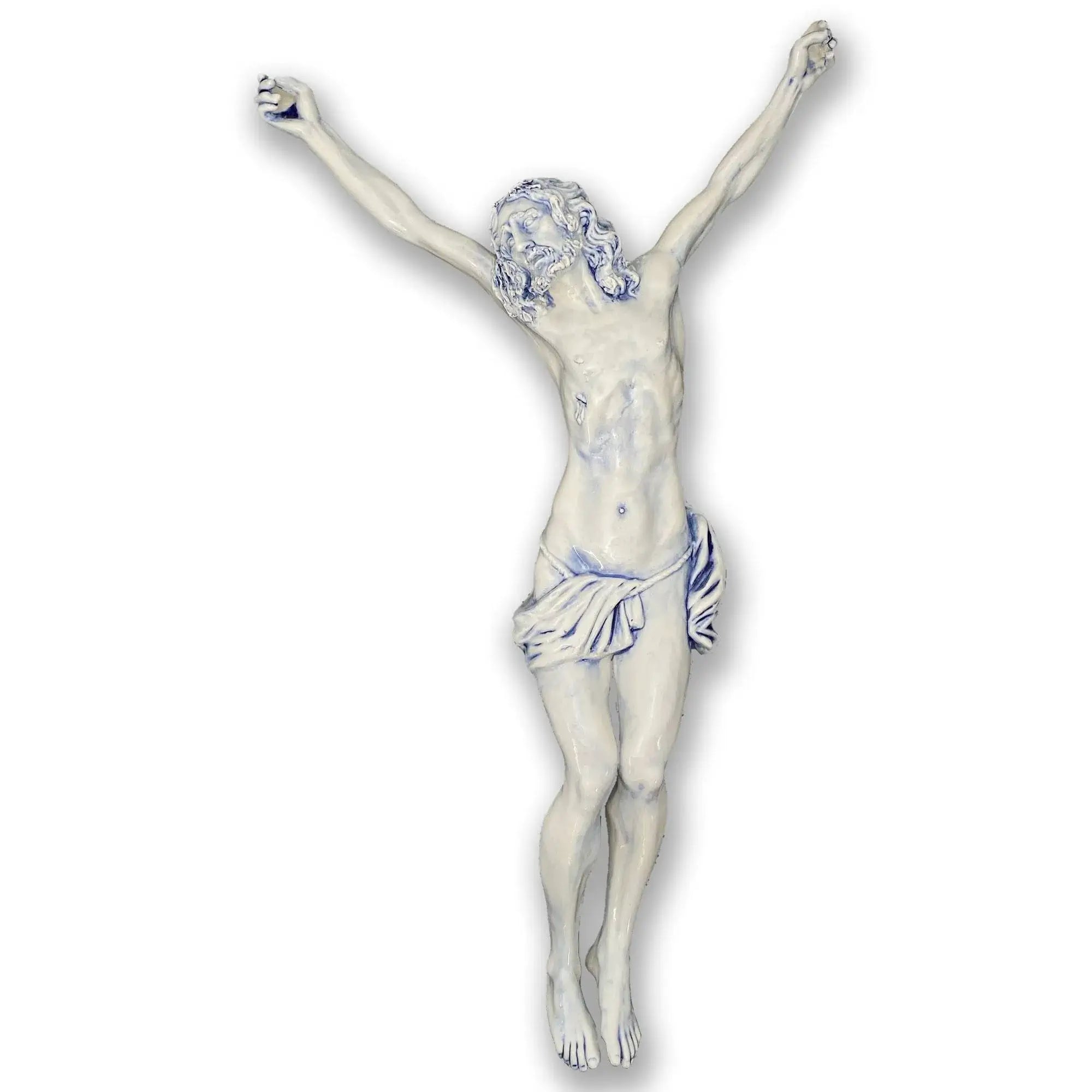 Statue representing the crucifixion of Jesus in Capodimonte porcelain