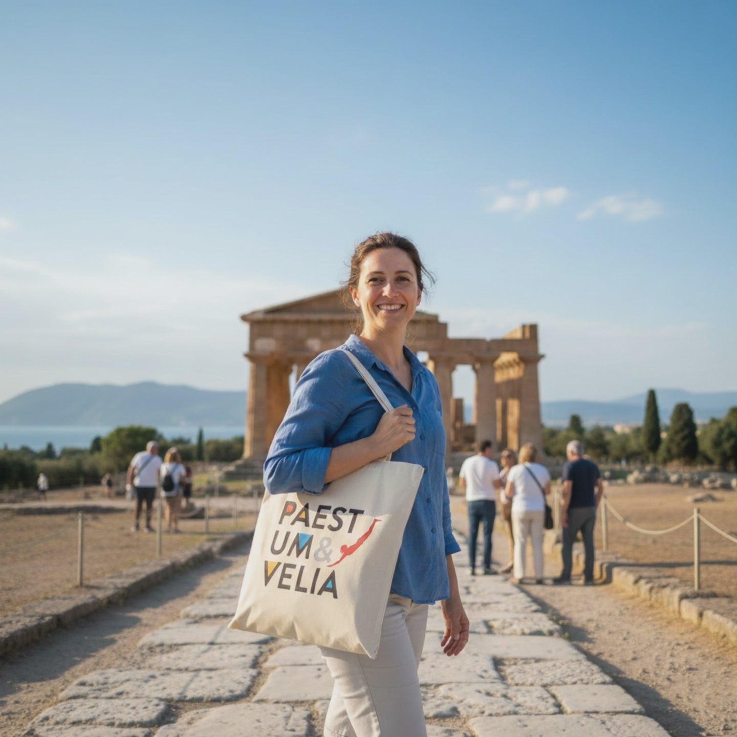 Borsa Shopper Paestum & Velia – Cotone Nero o Bianco