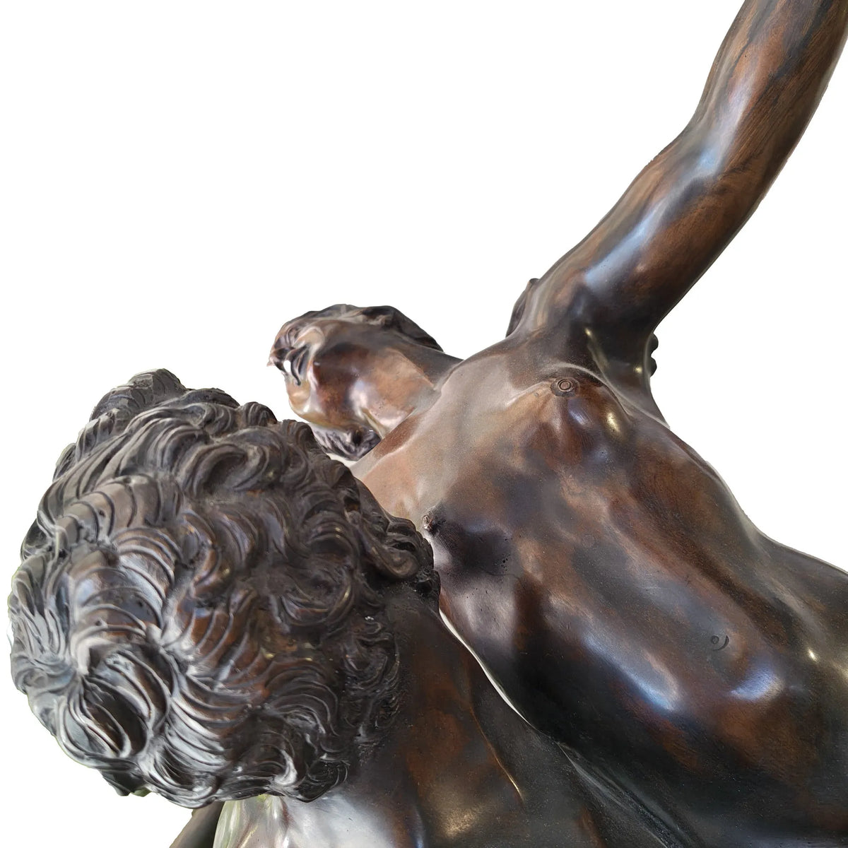 Ratto delle Sabine in bronzo, vista frontale delle tre figure