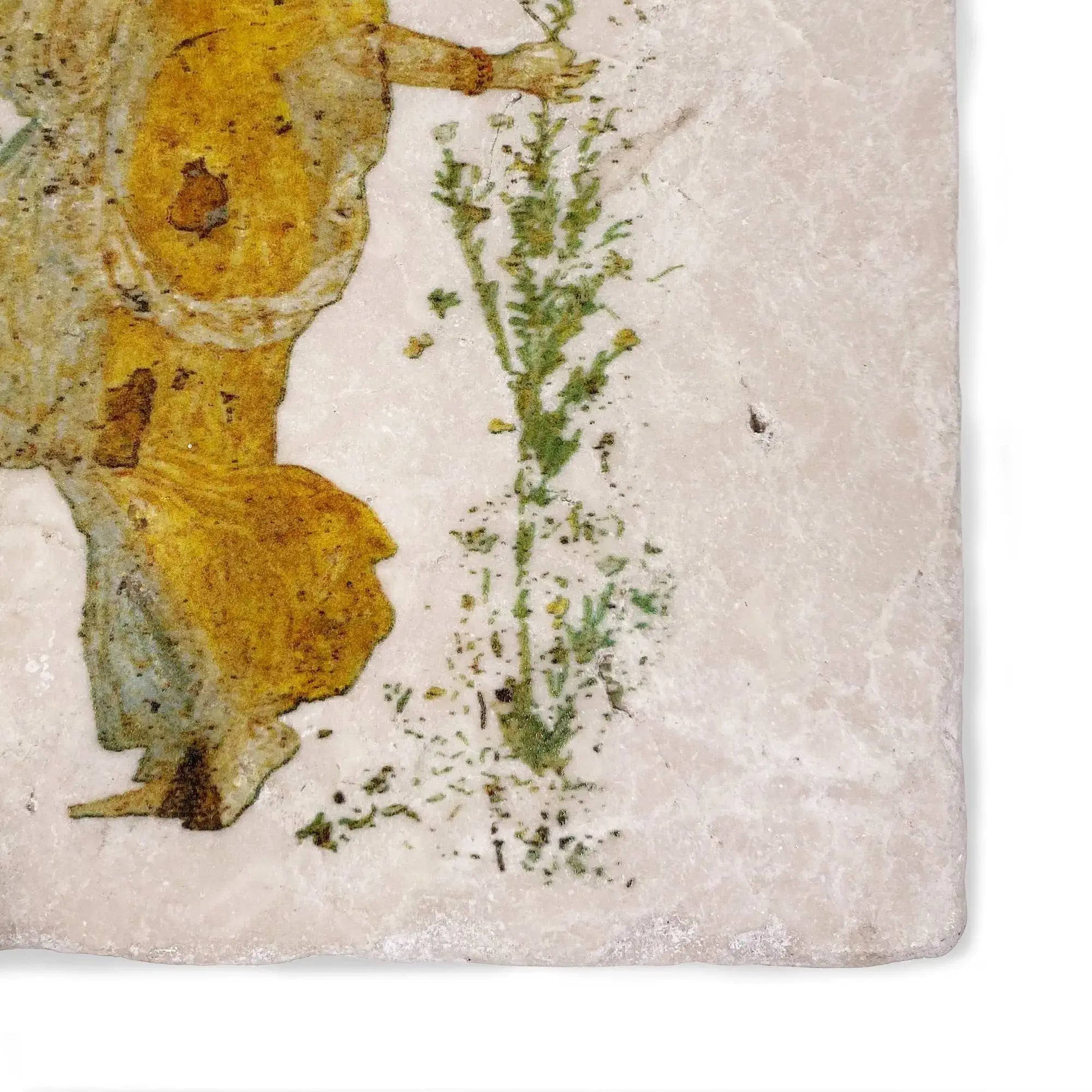 Flora di Stabiae Piastrella in marmo Botticino