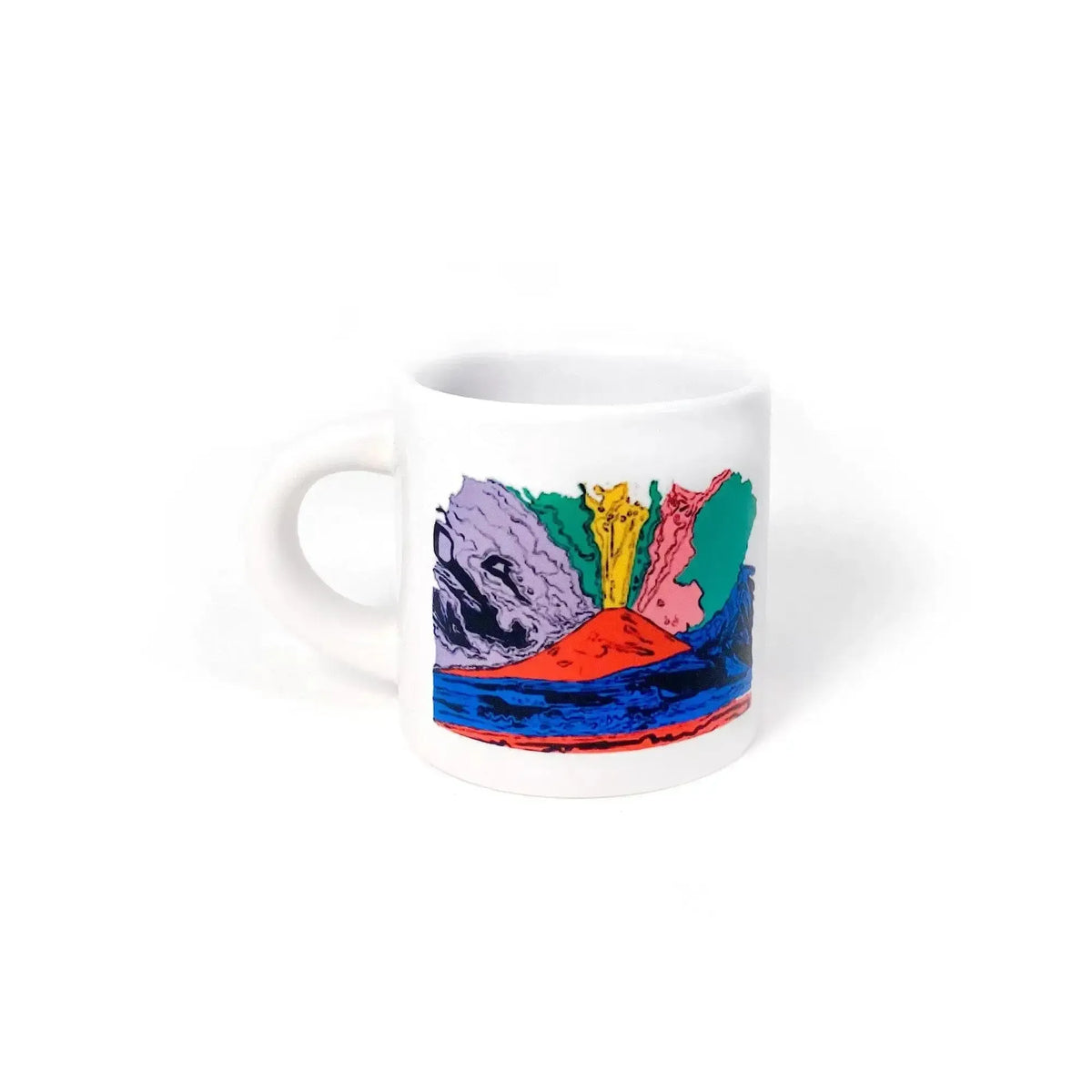 Kaffeetasse mit künstlerischem Aufdruck des Vesuvs von Andy Warhol