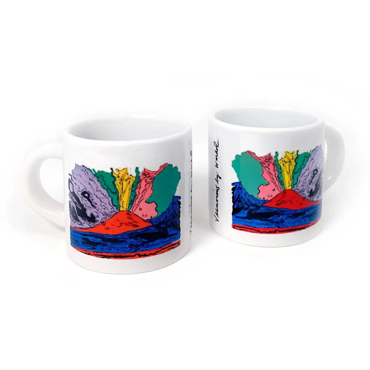 Kaffeetassen mit Vesuv-Kunstdrucken von Andy Warhol