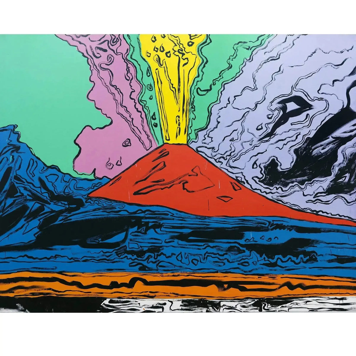 Stampa su tela: Opera d'arte "Vesuvius on Andy Warhol".