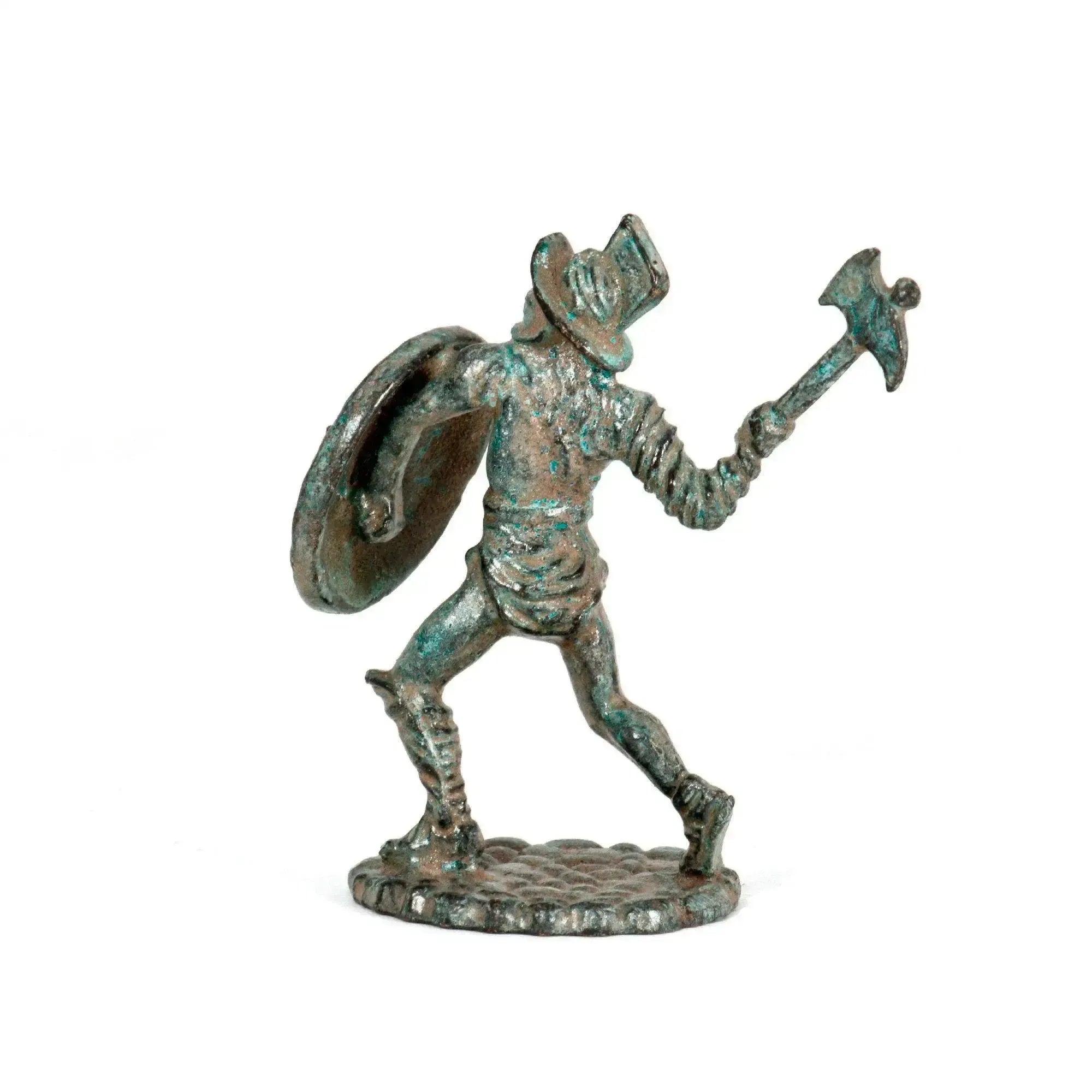 Roman Gladiator statuette - Thracian bronze - Rear view