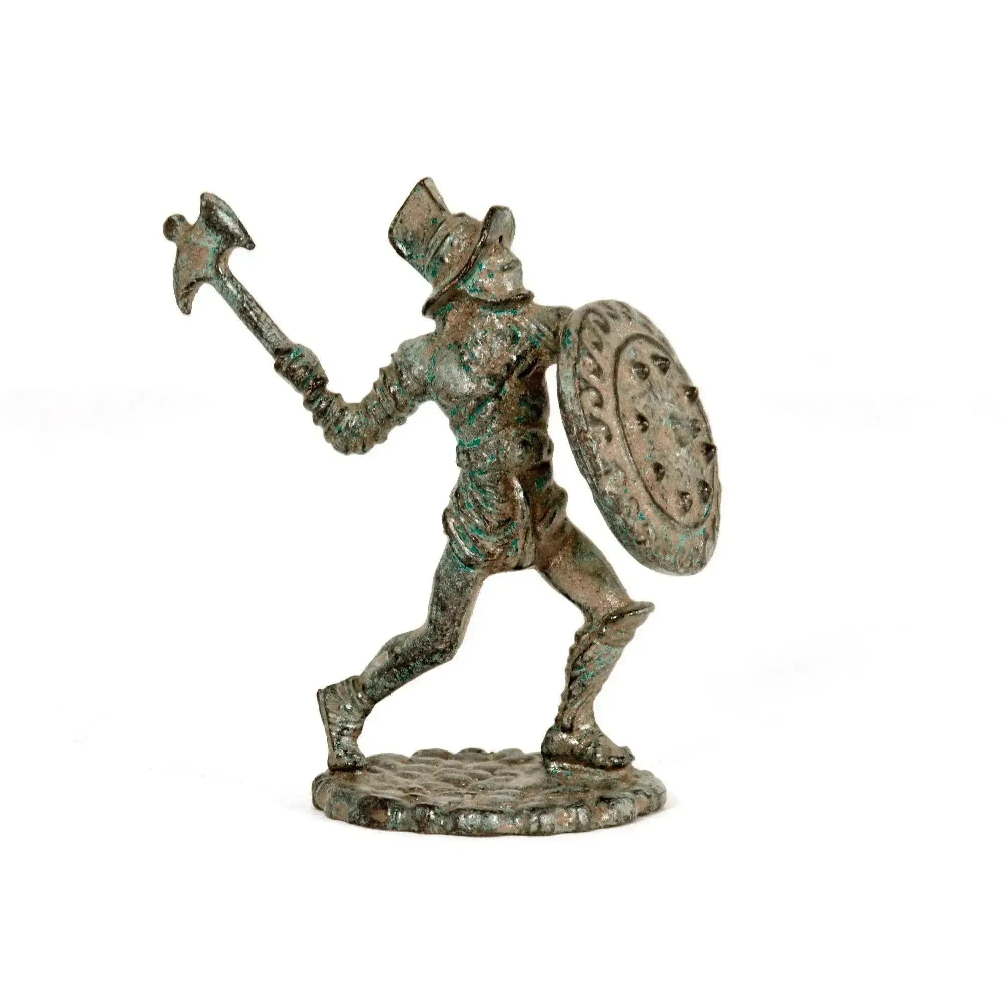 Roman Gladiator statuette - Bronze Thracian - Side view
