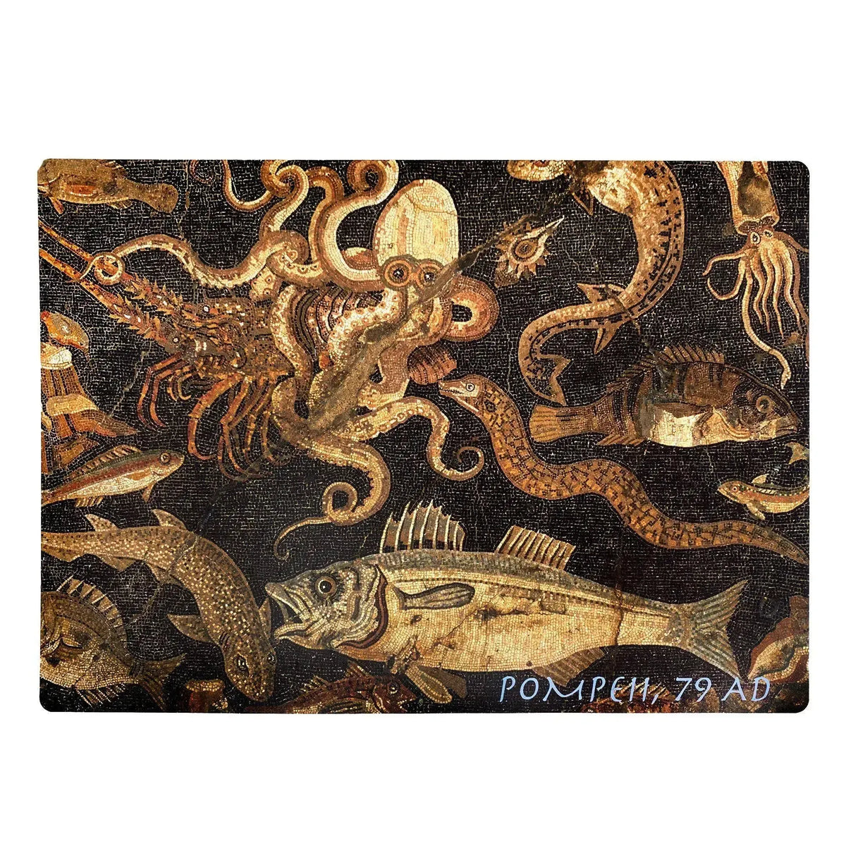 Tischset mit künstlerischem Druck der Meeresfauna – Pompejanisches Mosaik