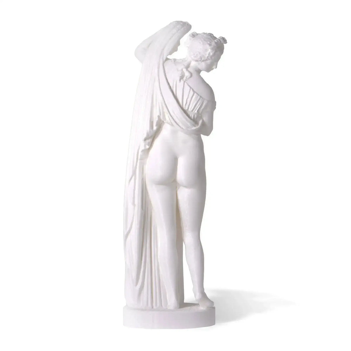 PLA statue, Venus Aphrodite Callipygia, white, rear view