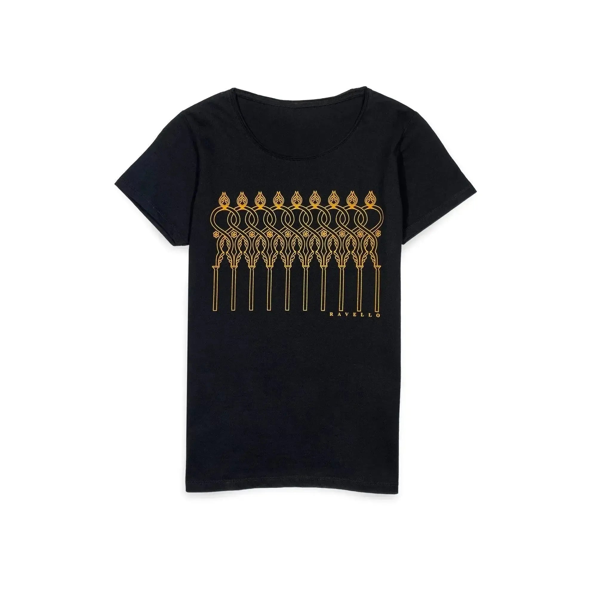 Front view of the Villa Rufolo women's t shirt