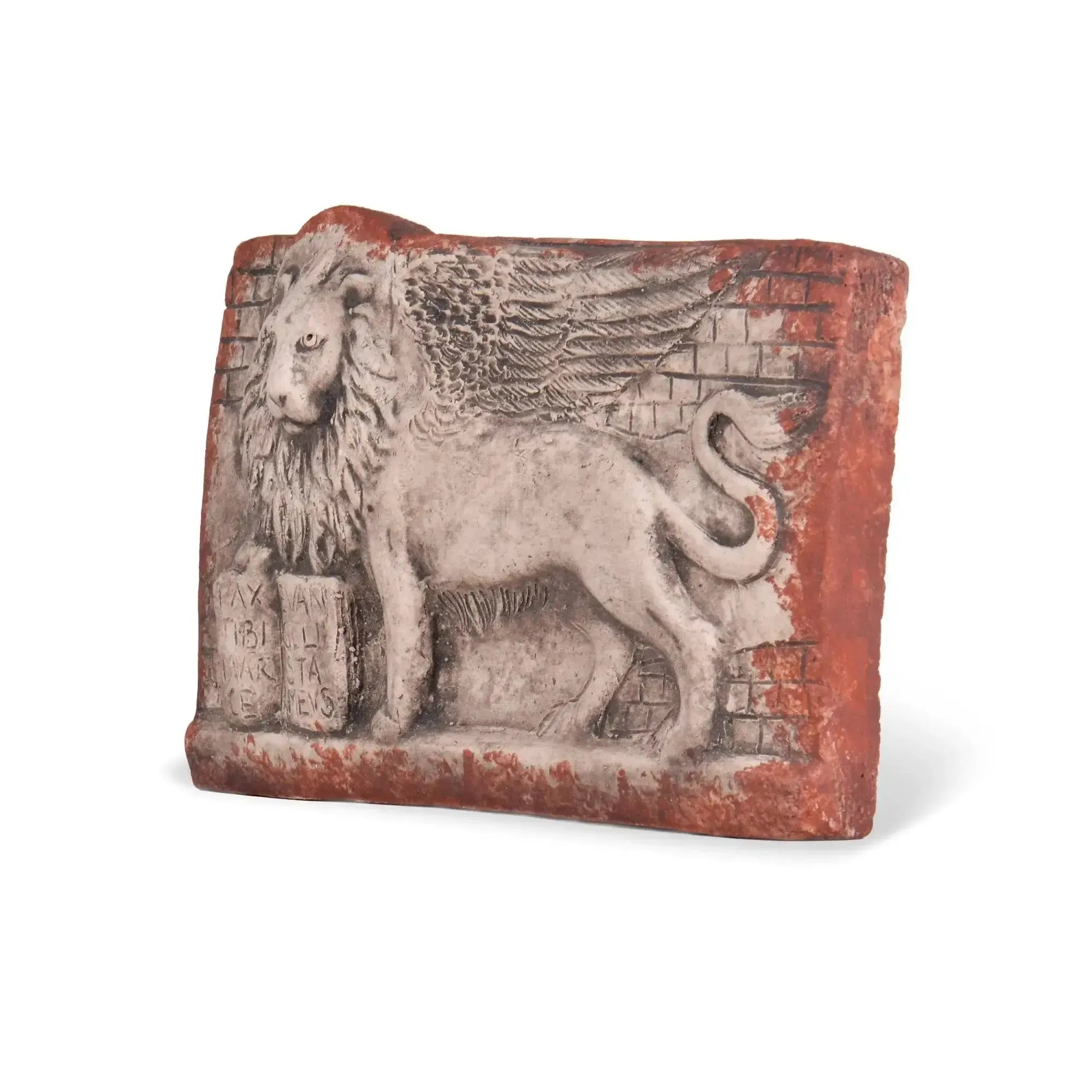 Placa de terracota del león alado de San Marcos, Italia